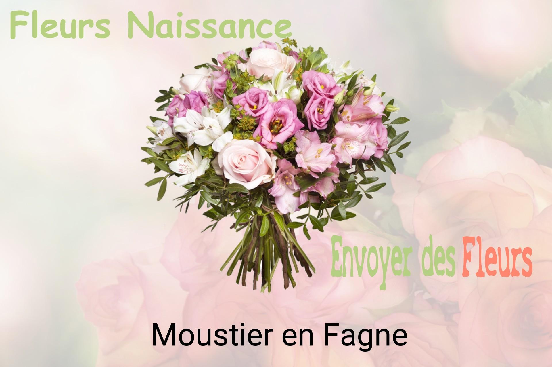 Bouquet de fleurs de naissance livré à Moustier-en-Fagne