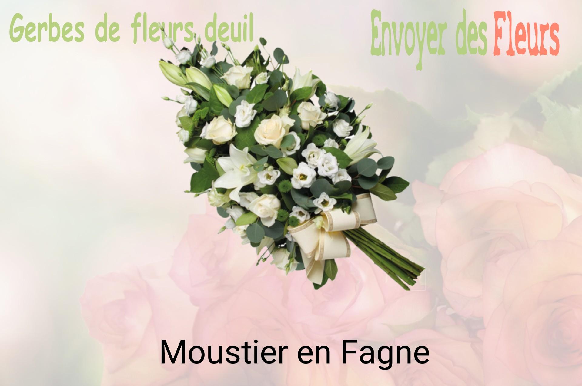 Gerbe de fleurs de deuil livrée à Moustier-en-Fagne